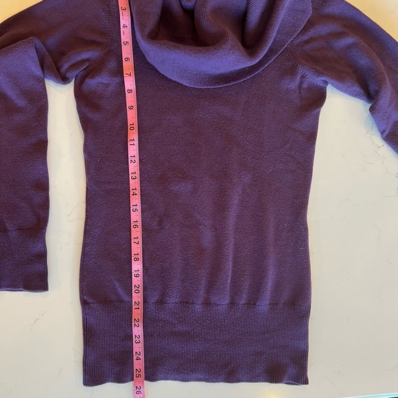 French Connection Cowl Neck Sweater, purple, size XS - Picture 6 of 10